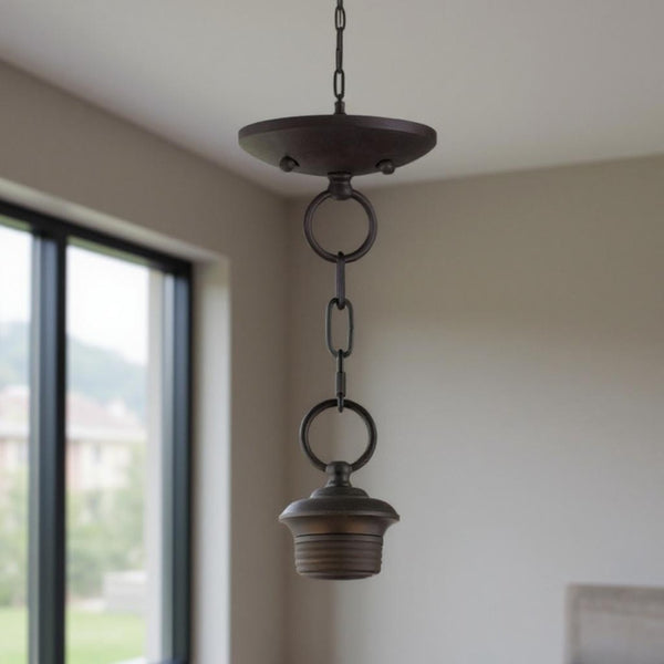 HomeRoots Bronze Three-Light Dimmable Chandelier with Cylinder Shades for Modern Dining & Living Spaces 687359