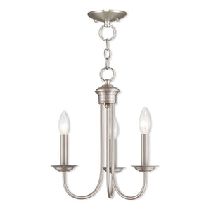 HomeRoots Three Light Dimmable Chandelier - Modern Steel Shades for Adjustable Ambiance in Any Room 687360