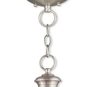 HomeRoots Three Light Dimmable Chandelier - Modern Steel Shades for Adjustable Ambiance in Any Room 687360