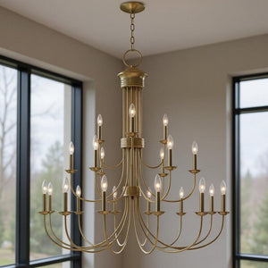 HomeRoots Multi Light Dimmable Chandelier – Modern Steel Fixture for Custom Ambiance in Dining & Entry Spaces 687372