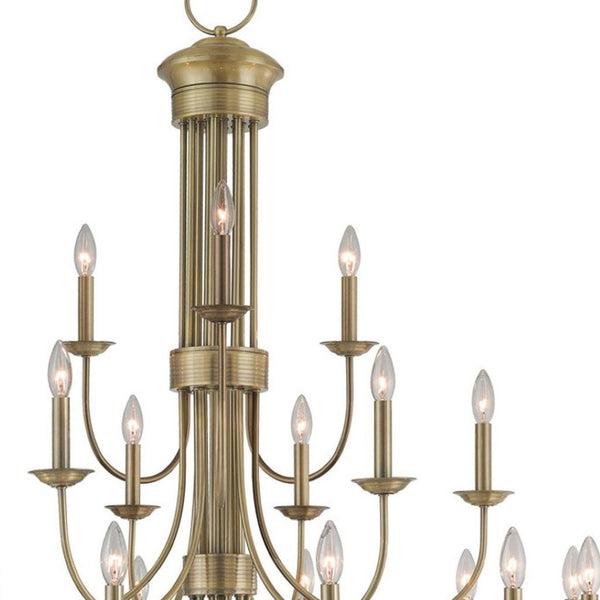HomeRoots Multi Light Dimmable Chandelier – Modern Steel Fixture for Custom Ambiance in Dining & Entry Spaces 687372