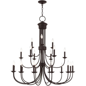 HomeRoots Bronze Multi-Light Dimmable Chandelier with Cylinder Shades for Elegant Home Ambiance & Style 687374