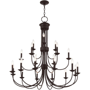 HomeRoots Bronze Multi-Light Dimmable Chandelier with Cylinder Shades for Elegant Home Ambiance & Style 687374