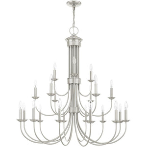 HomeRoots Multi Light Dimmable Chandelier - Modern Cylinder Shades, Adjustable Ambiance for Any Room Decor 687375