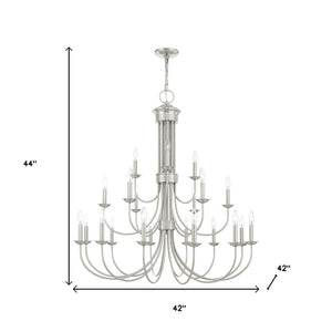 HomeRoots Multi Light Dimmable Chandelier - Modern Cylinder Shades, Adjustable Ambiance for Any Room Decor 687375