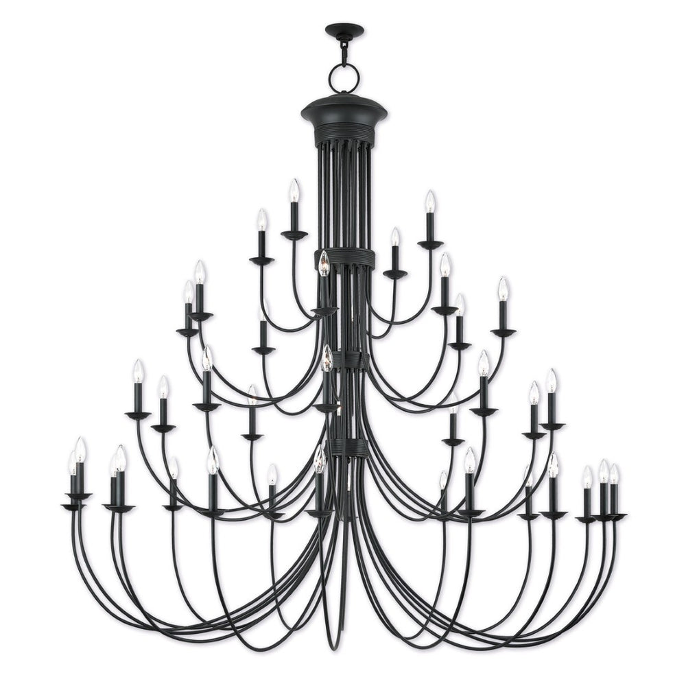 HomeRoots Bronze Dimmable Multi-Light Chandelier - Elegant Cylindrical Design for Versatile Home Lighting 687376