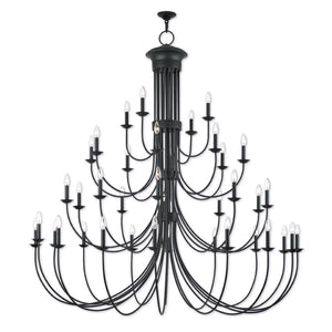 HomeRoots Bronze Dimmable Multi-Light Chandelier - Elegant Cylindrical Design for Versatile Home Lighting 687376
