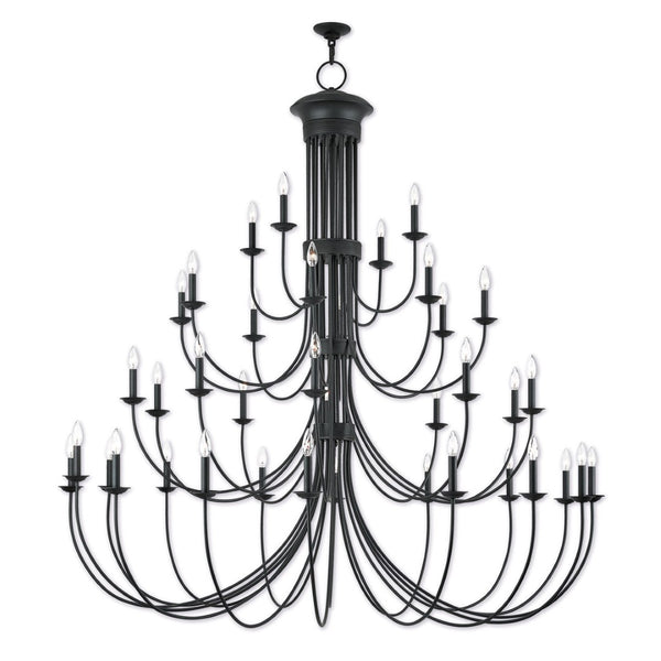 HomeRoots Bronze Dimmable Multi-Light Chandelier - Elegant Cylindrical Design for Versatile Home Lighting 687376