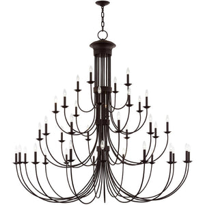 HomeRoots Bronze Dimmable Multi-Light Chandelier - Elegant Cylindrical Design for Versatile Home Lighting 687376