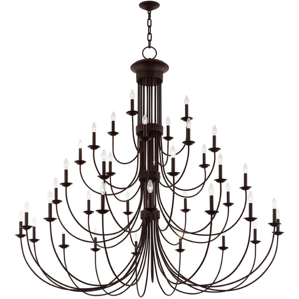 HomeRoots Bronze Dimmable Multi-Light Chandelier - Elegant Cylindrical Design for Versatile Home Lighting 687376