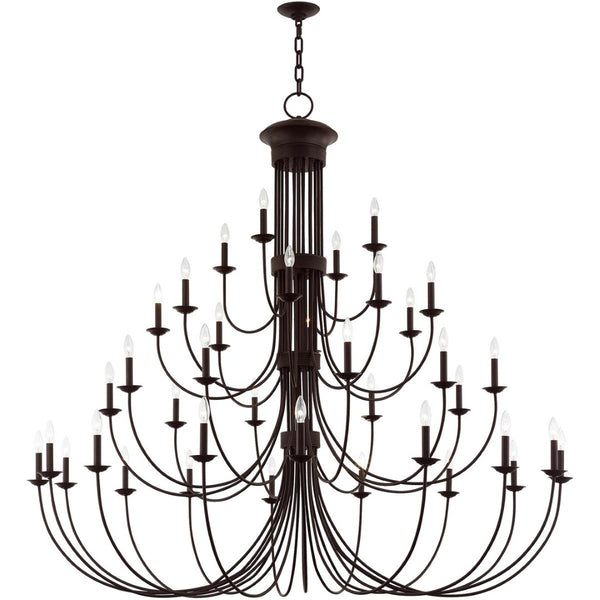 HomeRoots Bronze Dimmable Multi-Light Chandelier - Elegant Cylindrical Design for Versatile Home Lighting 687376