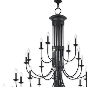 HomeRoots Bronze Dimmable Multi-Light Chandelier - Elegant Cylindrical Design for Versatile Home Lighting 687376