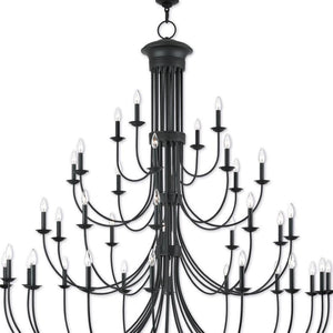 HomeRoots Bronze Dimmable Multi-Light Chandelier - Elegant Cylindrical Design for Versatile Home Lighting 687376
