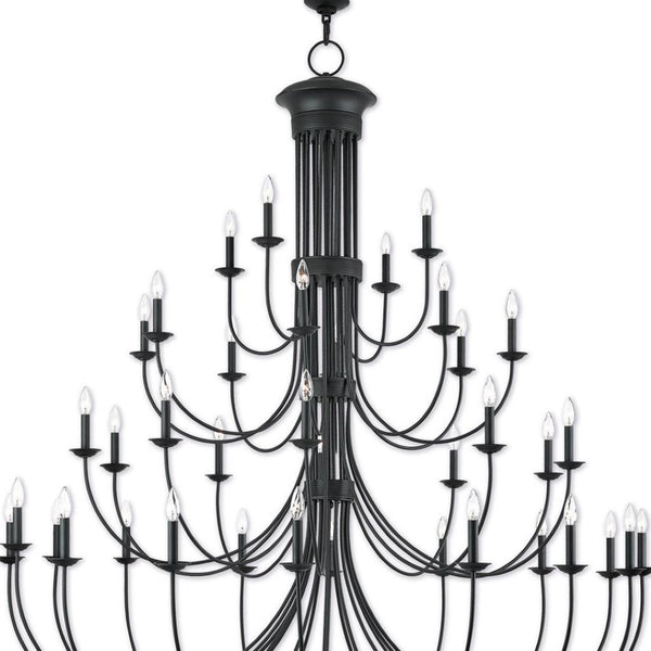 HomeRoots Bronze Dimmable Multi-Light Chandelier - Elegant Cylindrical Design for Versatile Home Lighting 687376