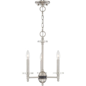 HomeRoots Three Light Dimmable Chandelier with Modern Cylinder Shades for Stylish Ambient Lighting Decor 687379