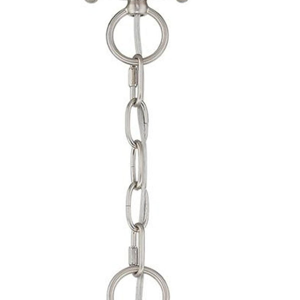HomeRoots Three Light Dimmable Chandelier with Modern Cylinder Shades for Stylish Ambient Lighting Decor 687379