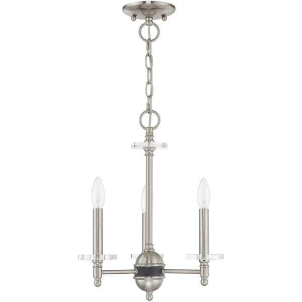 HomeRoots Three Light Dimmable Chandelier with Modern Cylinder Shades for Stylish Ambient Lighting Decor 687379