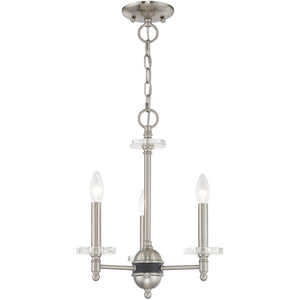 HomeRoots Three Light Dimmable Chandelier with Modern Cylinder Shades for Stylish Ambient Lighting Decor 687379