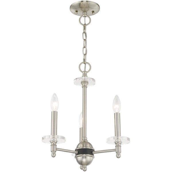 HomeRoots Three Light Dimmable Chandelier with Modern Cylinder Shades for Stylish Ambient Lighting Decor 687379