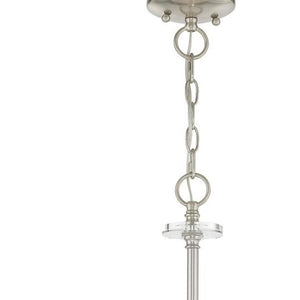 HomeRoots Five Light Dimmable Chandelier - Modern Cylinder Design with Steel Shades for Stylish Illumination 687383