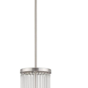 HomeRoots Four Light Dimmable Chandelier - Modern Cylinder Shades, Durable Steel, Perfect for Any Room Style 687387