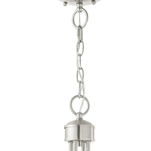 HomeRoots Four Light Dimmable Chandelier – Modern Cylinder Shades for Stylish Ambiance in Any Space 687390