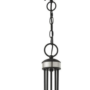 HomeRoots Five Light Dimmable Chandelier - Modern Cylindrical Shades for Stylish Illumination in Any Space 687394