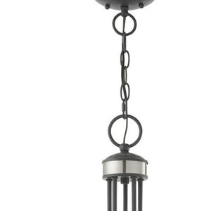 HomeRoots Five Light Dimmable Chandelier - Modern Cylinder Shades for Elegant Illumination in Any Space 687395