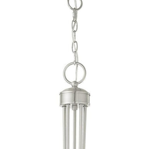 HomeRoots Five Light Dimmable Chandelier - Modern Cylinder Design for Dining Rooms and Living Spaces, 25" Wide 687396
