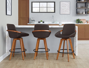 English Elm Dining/accent Chair Solid Wood Tapered Legs Cream Upholstery Mid-century Modern Seating B202P471197