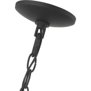 HomeRoots Black Modern Three-Light Dimmable Chandelier with Cylinder Shades for Elegant Ambient Lighting 687402