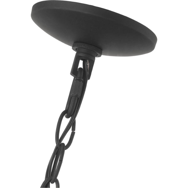 HomeRoots Black Modern Three-Light Dimmable Chandelier with Cylinder Shades for Elegant Ambient Lighting 687402
