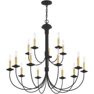 HomeRoots Black Multi-Light Dimmable Chandelier – Modern Cylindrical Shades for Dining & Living Spaces Elegance 687407