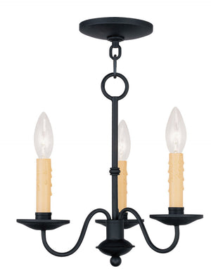 HomeRoots Black Three-Light Dimmable Chandelier with Cylinder Shades for Modern Home Ambiance & Style 687408