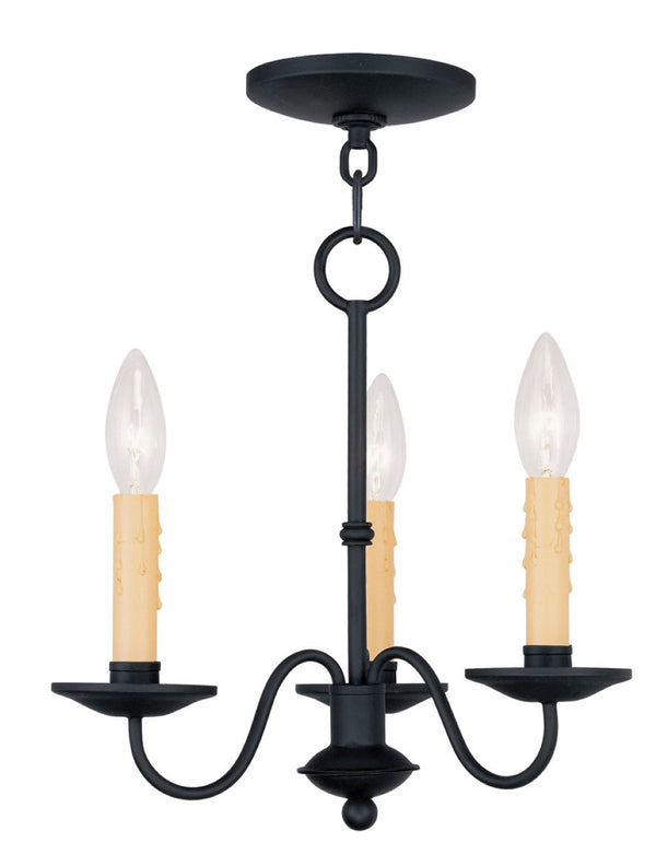 HomeRoots Black Three-Light Dimmable Chandelier with Cylinder Shades for Modern Home Ambiance & Style 687408