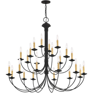 HomeRoots Black Multi-Light Dimmable Chandelier with Cylinder Shades for Modern Elegance and Flexible Lighting 687417