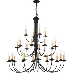 HomeRoots Black Multi-Light Dimmable Chandelier with Cylinder Shades for Modern Elegance and Flexible Lighting 687417