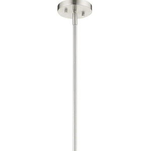 HomeRoots Three Light Dimmable Chandelier with Sleek Cylinder Shades for Modern Ambiance in Any Room 687418