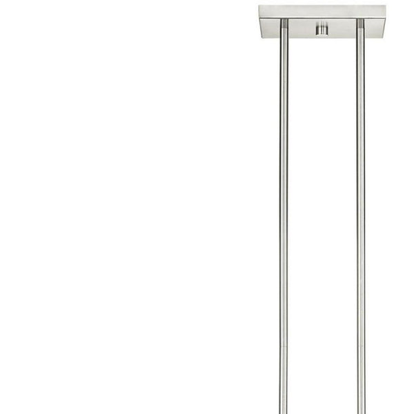 HomeRoots Four Light Dimmable Chandelier with Modern Cylindrical Shades for Stylish Ambiance Control 687419