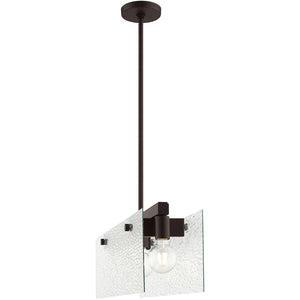 HomeRoots Bronze Three-Light Dimmable Chandelier with Unique Cylinder Shades for Warm, Inviting Illumination 687421
