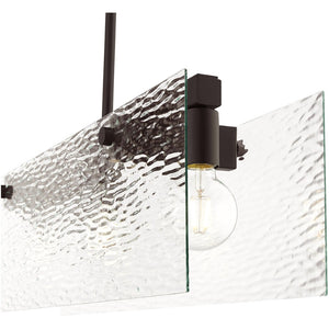 HomeRoots Bronze Three-Light Dimmable Chandelier with Unique Cylinder Shades for Warm, Inviting Illumination 687421