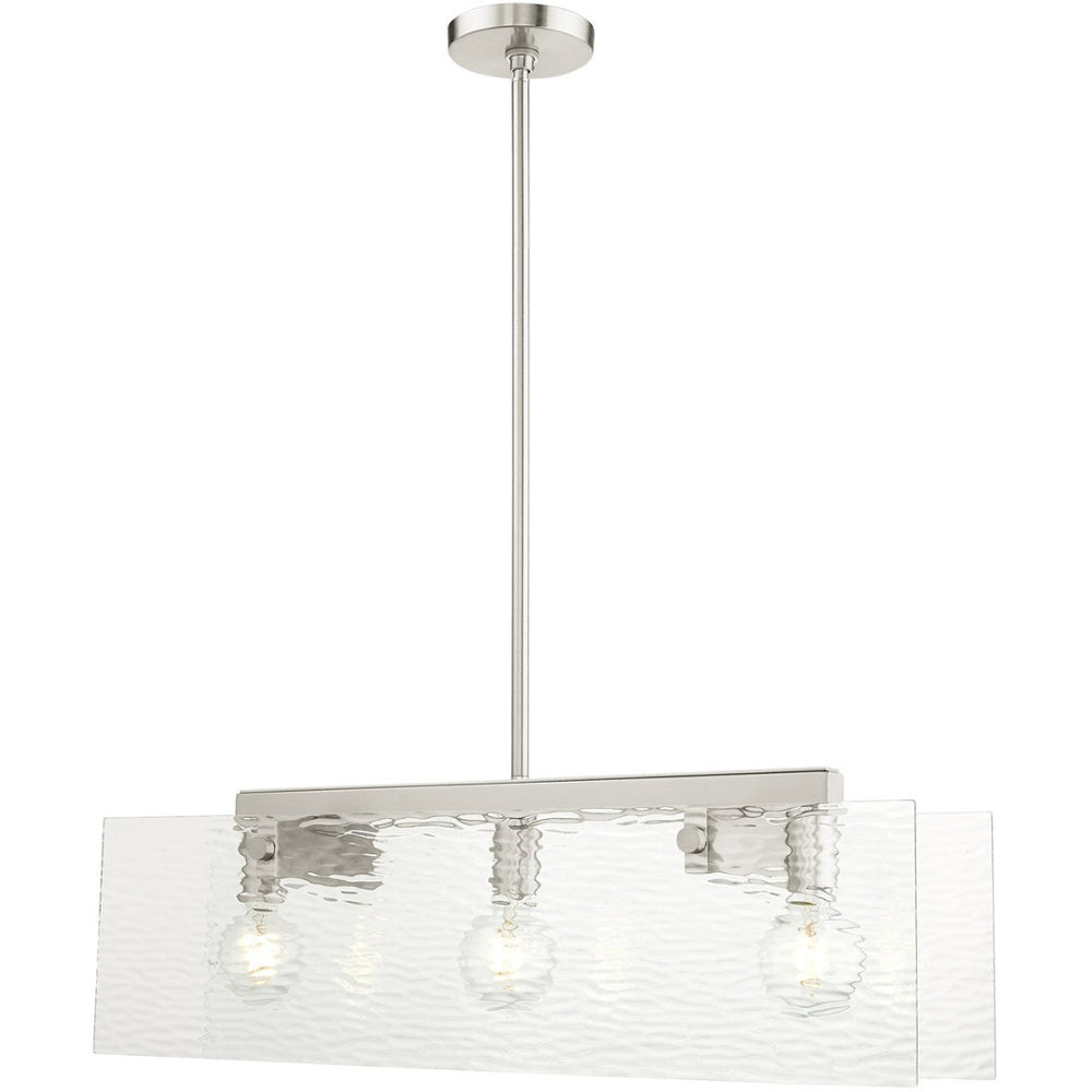 HomeRoots Three Light Dimmable Chandelier – Modern Cylinder Shades for Stylish Illumination & Versatile Placement 687422