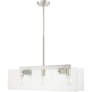 HomeRoots Three Light Dimmable Chandelier – Modern Cylinder Shades for Stylish Illumination & Versatile Placement 687422