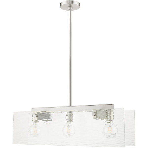 HomeRoots Three Light Dimmable Chandelier – Modern Cylinder Shades for Stylish Illumination & Versatile Placement 687422