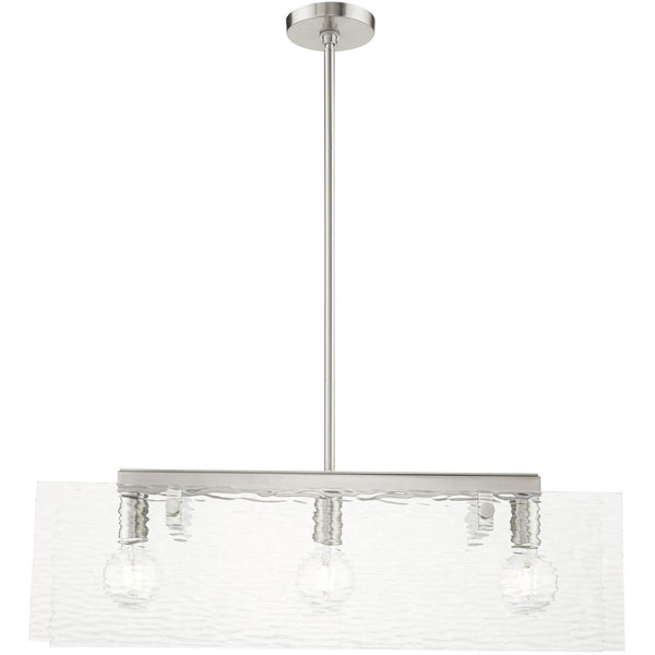 HomeRoots Three Light Dimmable Chandelier – Modern Cylinder Shades for Stylish Illumination & Versatile Placement 687422
