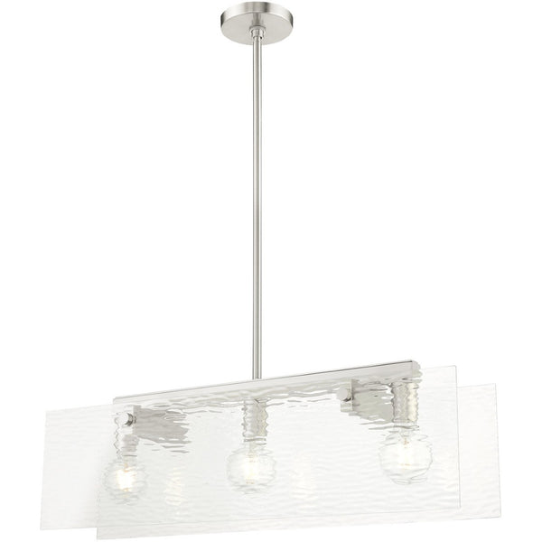 HomeRoots Three Light Dimmable Chandelier – Modern Cylinder Shades for Stylish Illumination & Versatile Placement 687422