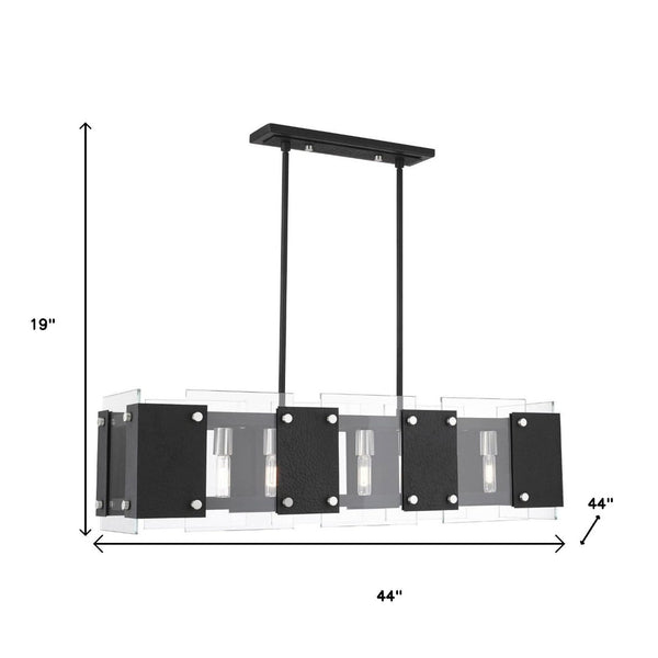HomeRoots Eight Light Dimmable Chandelier - Modern Elegance with Cylinder Shades for Warm, Ambient Illumination 687425