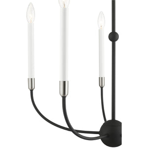 HomeRoots Five Light Dimmable Chandelier - Modern Steel Design with Adjustable Brightness for Stylish Spaces 687428