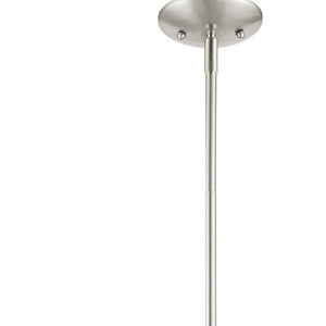 HomeRoots Five Light Dimmable Chandelier - Modern Cylinder Shades, Steel Construction for Elegant Spaces 687437