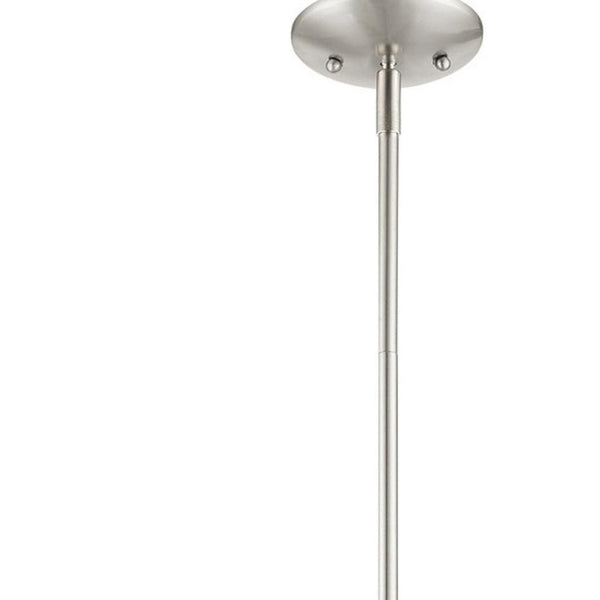 HomeRoots Five Light Dimmable Chandelier - Modern Cylinder Shades, Steel Construction for Elegant Spaces 687437